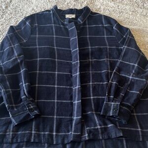 Zuri Navy Checkered Women's Tunic